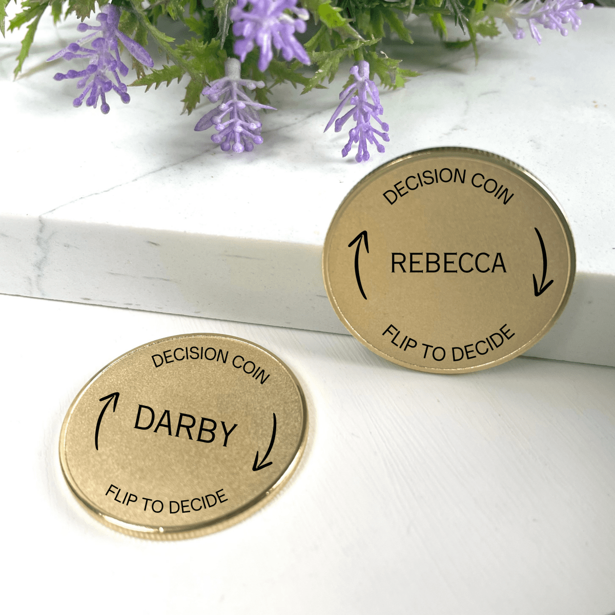 Personalized Personalized Decision Maker Coin for her, Customized Gifts for Women by Groovy Girl Gifts