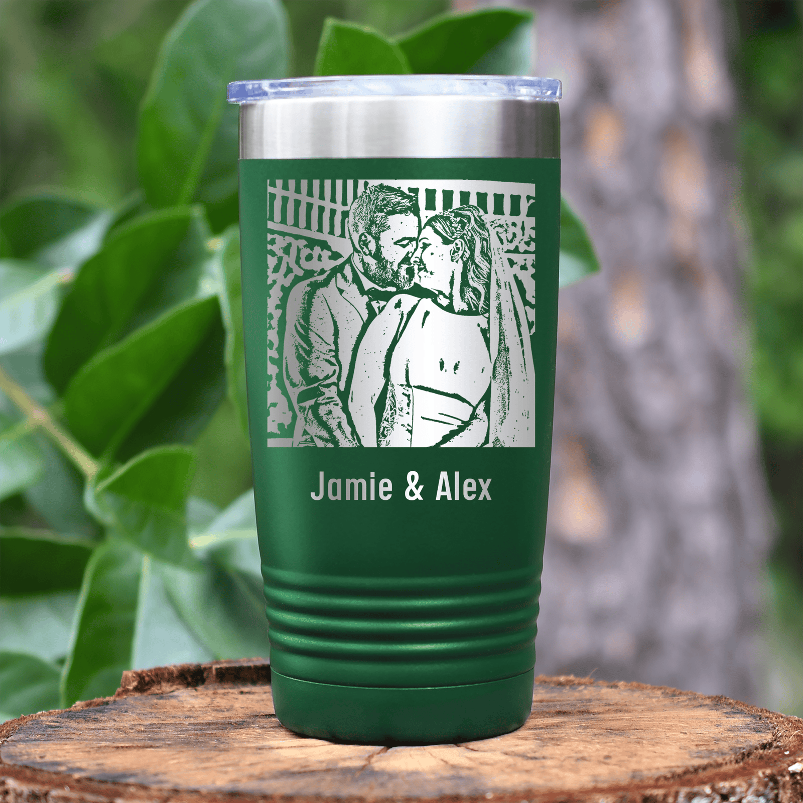 Personalized Anniversary Photo Custom Laser Engraved Tumbler for her, Customized Gifts for Women by Groovy Girl Gifts