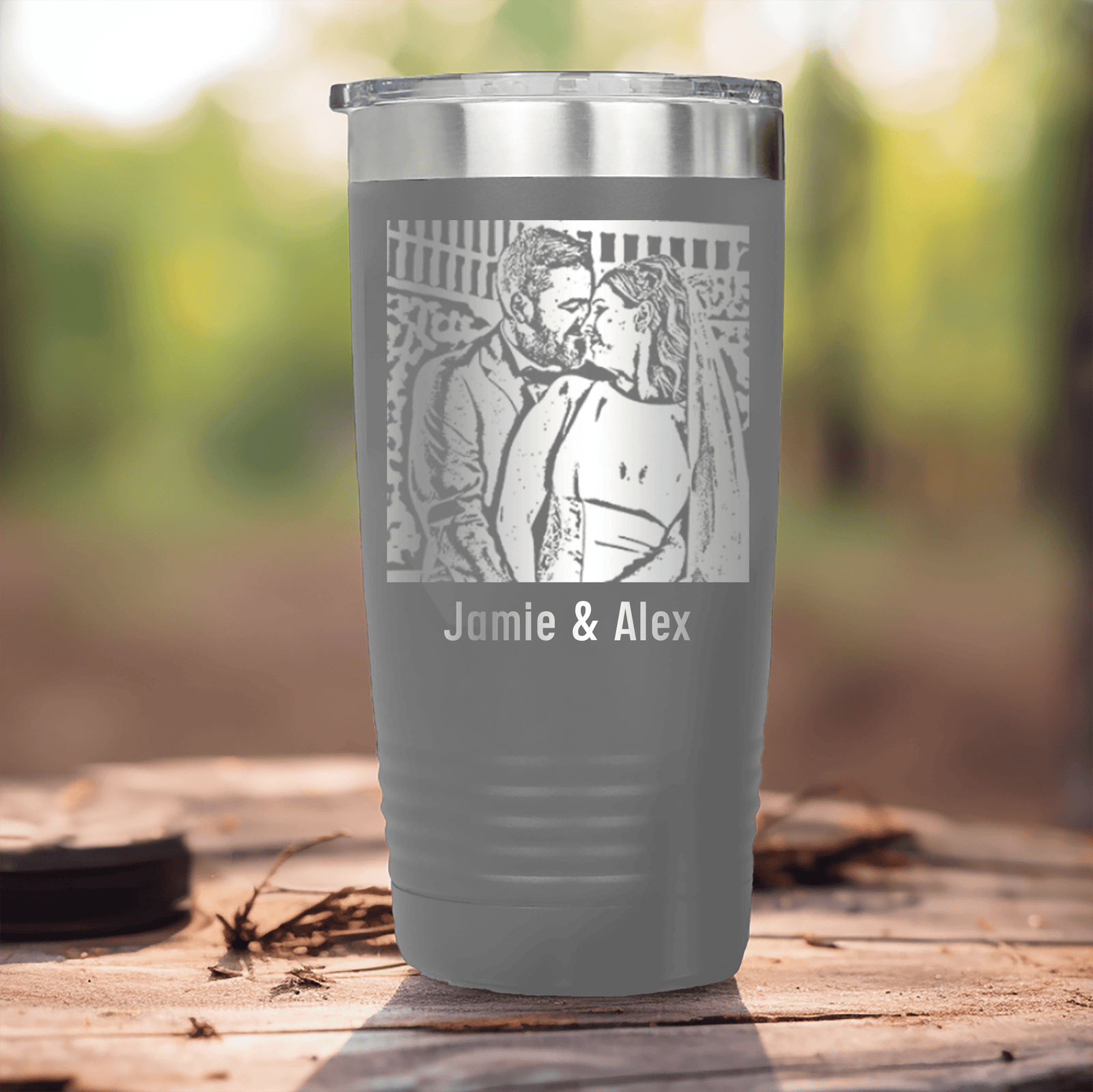 Personalized Anniversary Photo Custom Laser Engraved Tumbler for her, Customized Gifts for Women by Groovy Girl Gifts