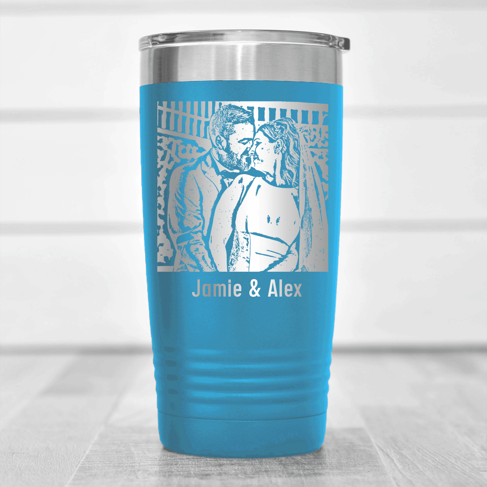 Personalized Anniversary Photo Custom Laser Engraved Tumbler for her, Customized Gifts for Women by Groovy Girl Gifts