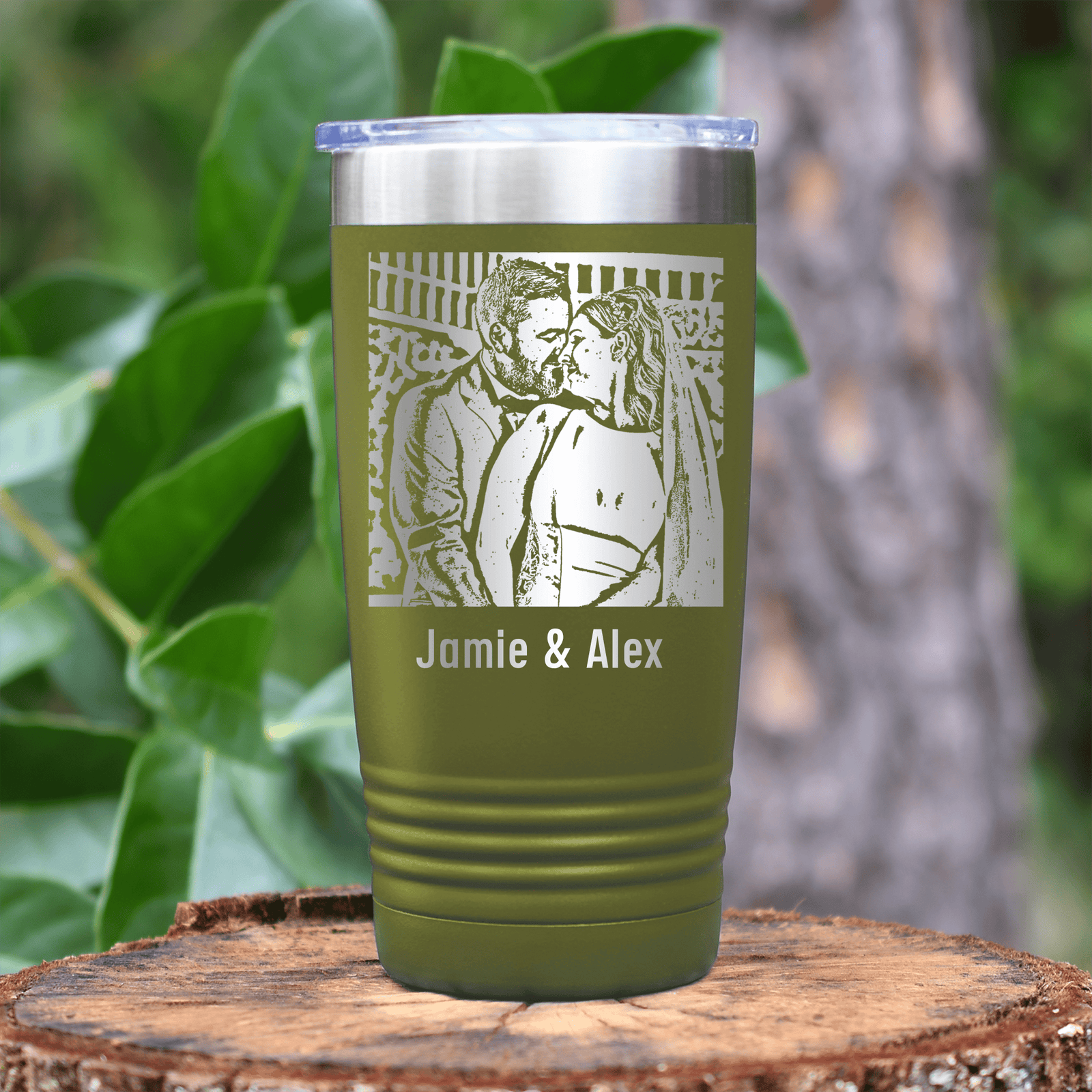 Personalized Anniversary Photo Custom Laser Engraved Tumbler for her, Customized Gifts for Women by Groovy Girl Gifts