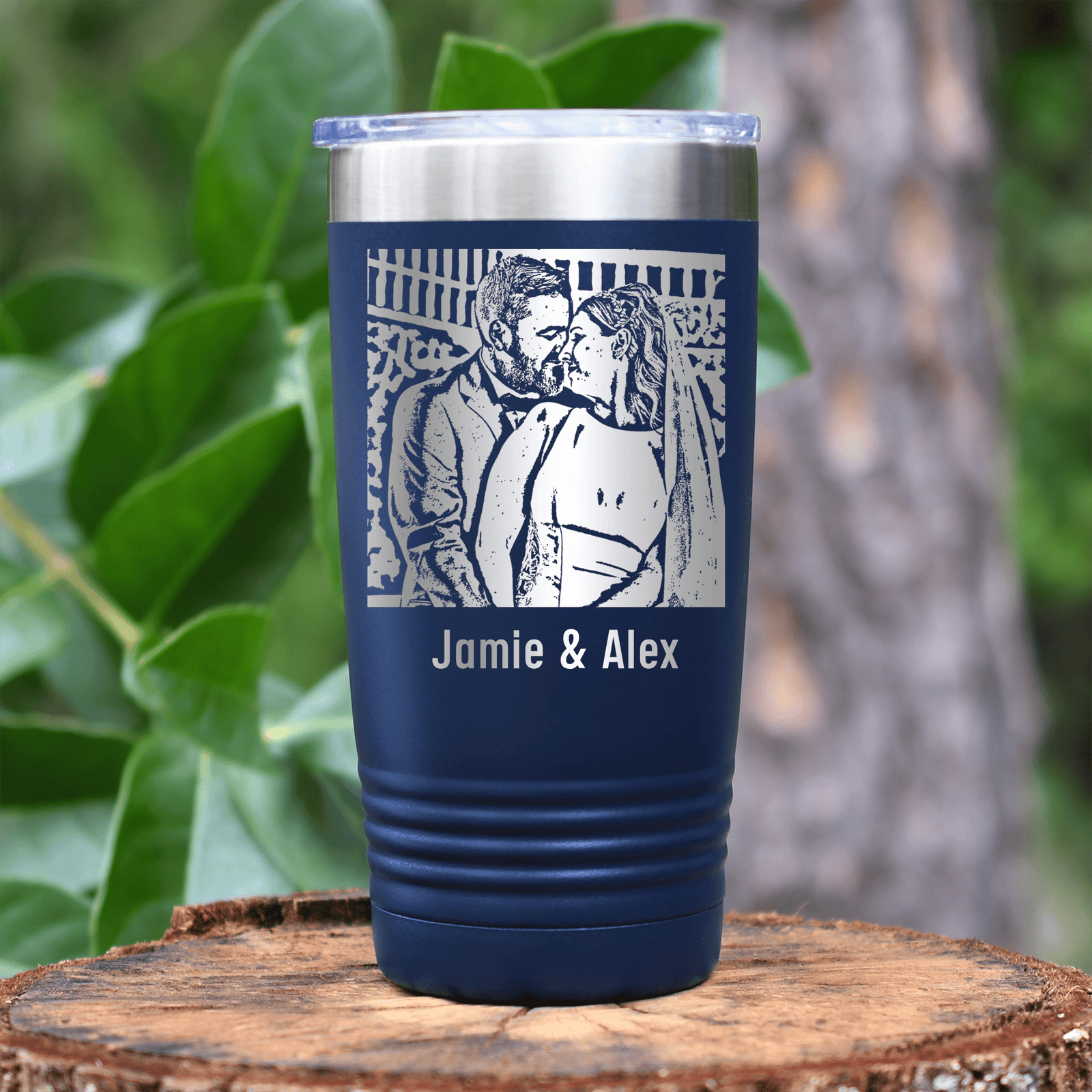 Personalized Anniversary Photo Custom Laser Engraved Tumbler for her, Customized Gifts for Women by Groovy Girl Gifts