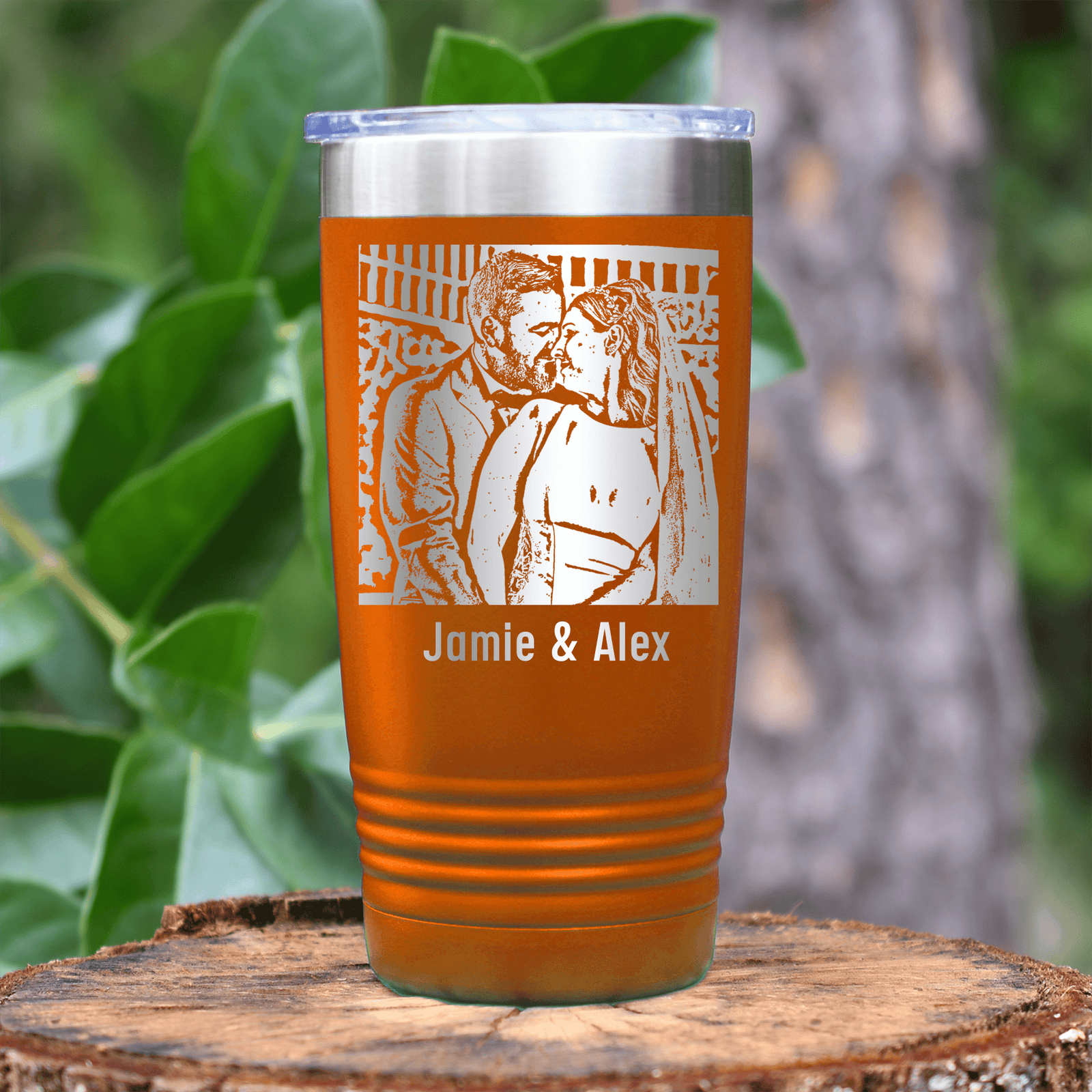 Personalized Anniversary Photo Custom Laser Engraved Tumbler for her, Customized Gifts for Women by Groovy Girl Gifts