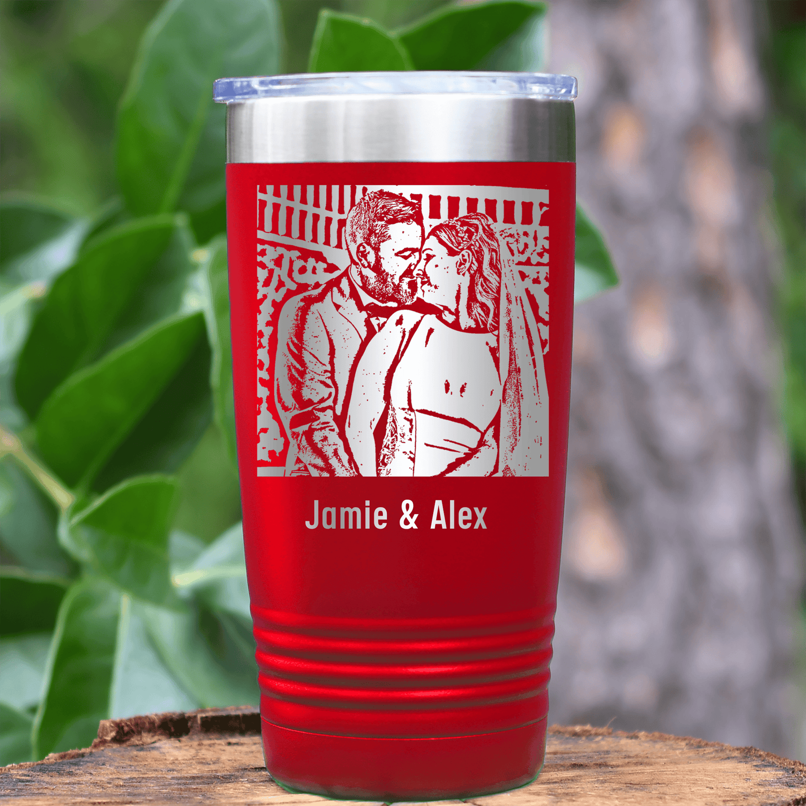 Personalized Anniversary Photo Custom Laser Engraved Tumbler for her, Customized Gifts for Women by Groovy Girl Gifts