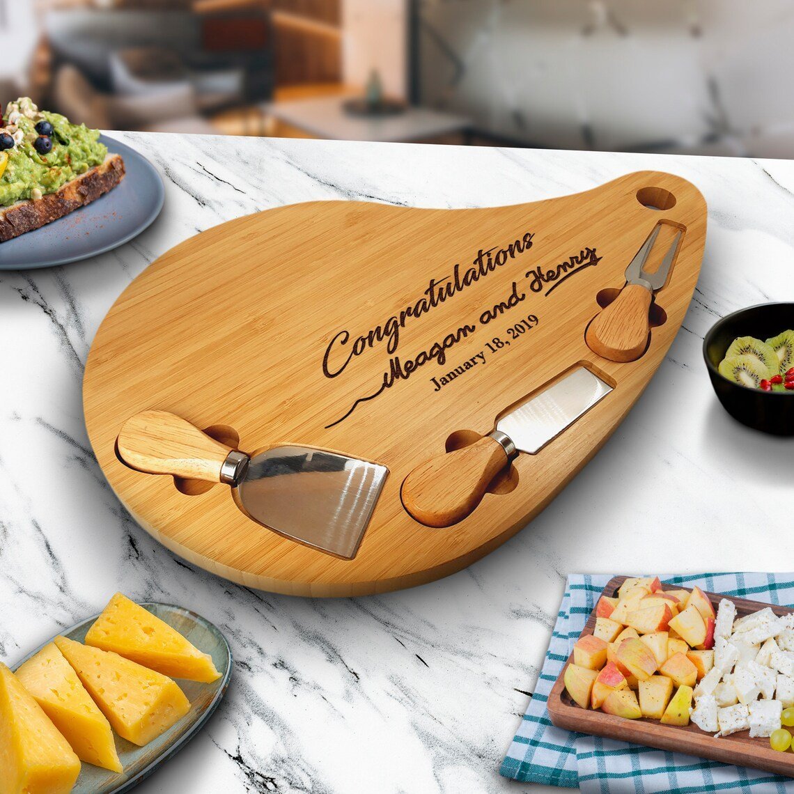 Cutting Board Custom Anniversary Cheese Board