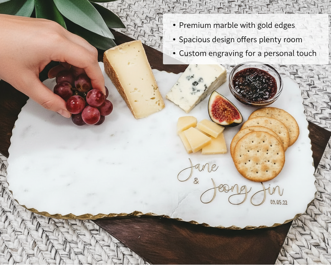 Personalized Marble Charcuterie Board