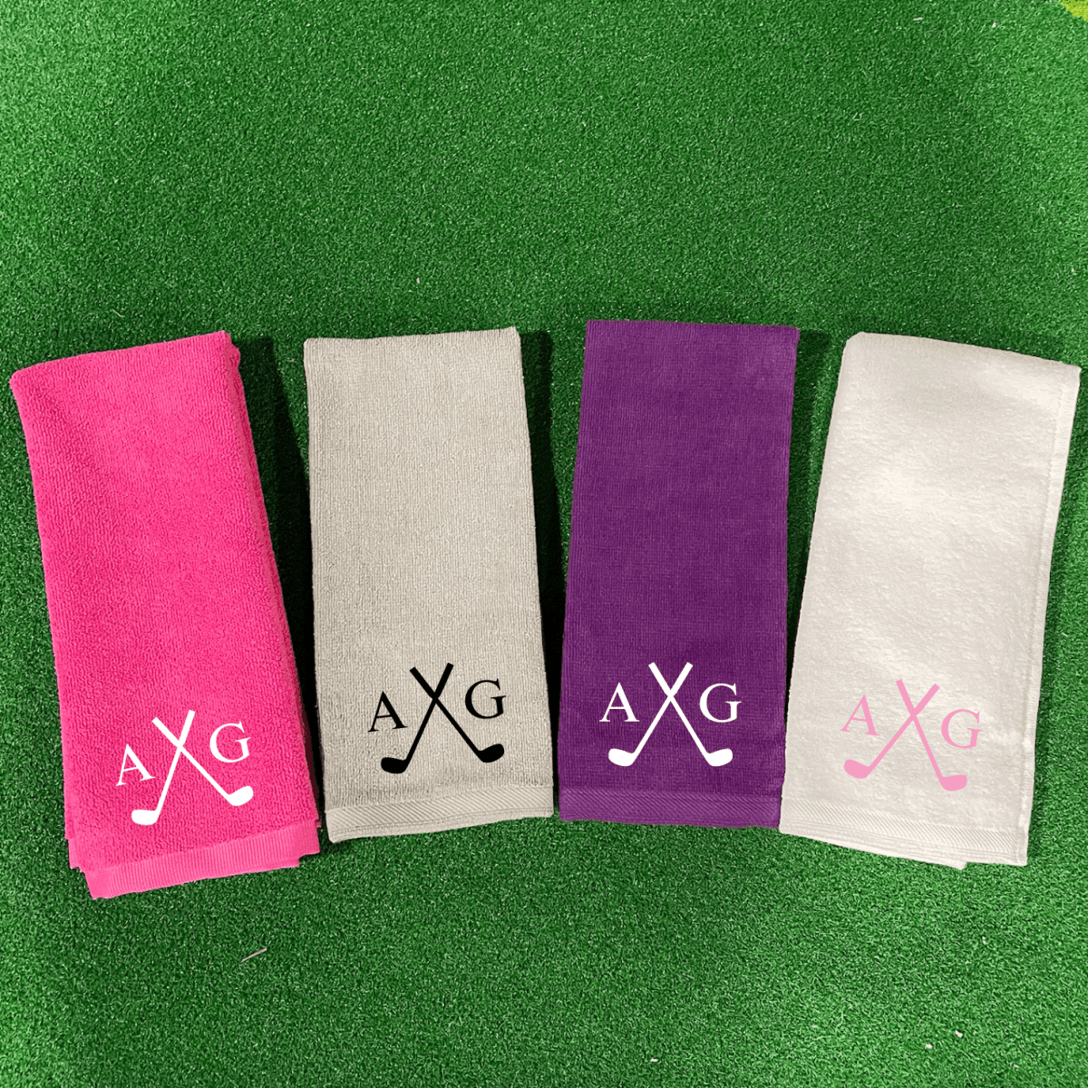 Personalized Monogrammed Golf Towel for her, Customized Gifts for Women by Groovy Girl Gifts