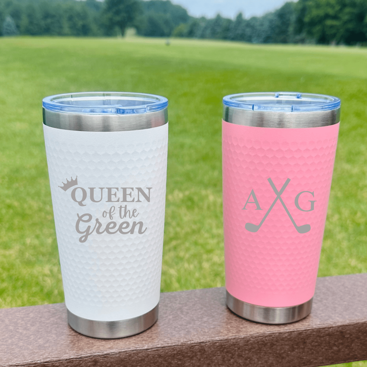 Personalized Textured Golf Tumbler for her, Customized Gifts for Women by Groovy Girl Gifts