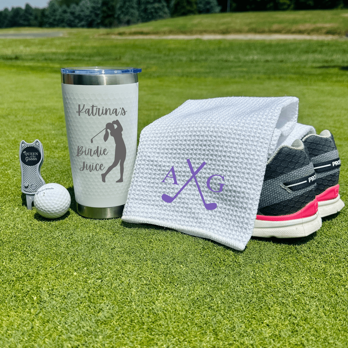 Personalized Birdie Juice Golf Set for her, Customized Gifts for Women by Groovy Girl Gifts