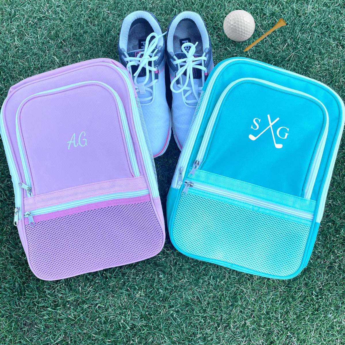 Personalized Stylish Personalized Golf Shoe Bag for her, Customized Gifts for Women by Groovy Girl Gifts