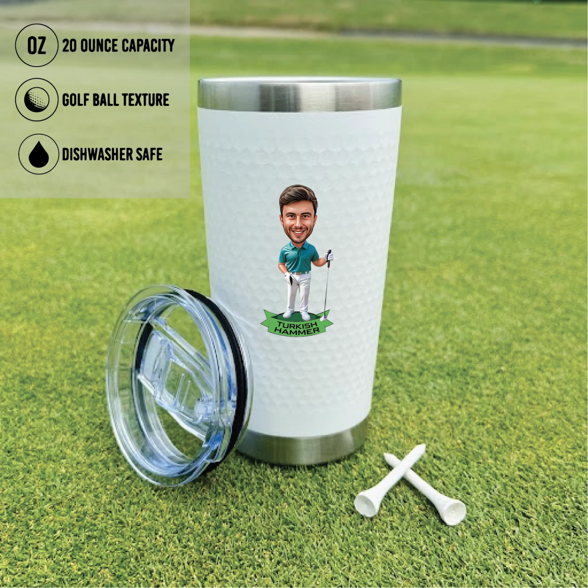 Personalized Fairway Fun Golf Tumbler for her, Customized Gifts for Women by Groovy Girl Gifts