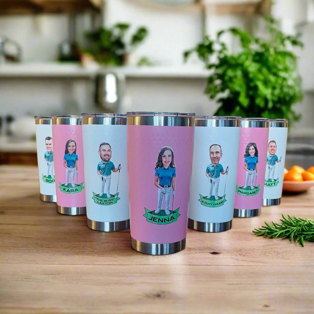 Personalized Fairway Fun Golf Tumbler for her, Customized Gifts for Women by Groovy Girl Gifts