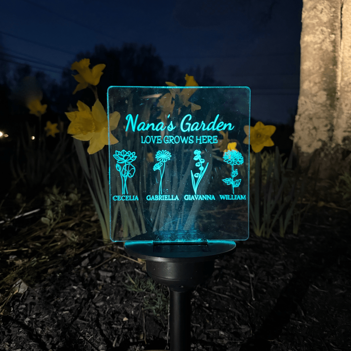 Personalized Mama's Radiant Garden Sign for her, Customized Gifts for Women by Groovy Girl Gifts