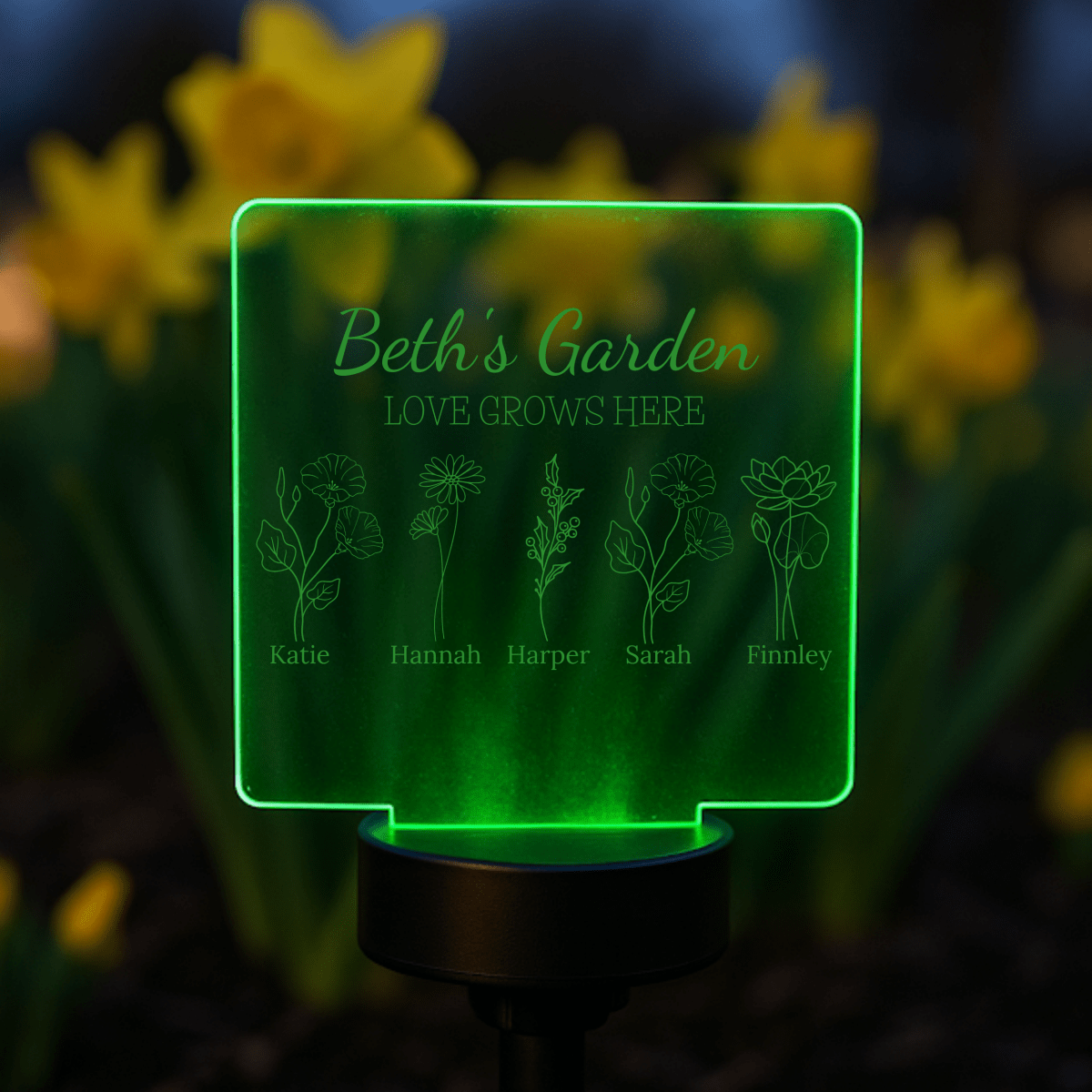 Personalized Radiant Love Garden Sign for her, Customized Gifts for Women by Groovy Girl Gifts