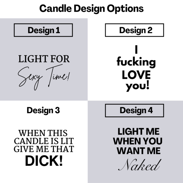 Personalized Sensual Evening Candle for her, Customized Gifts for Women by Groovy Girl Gifts