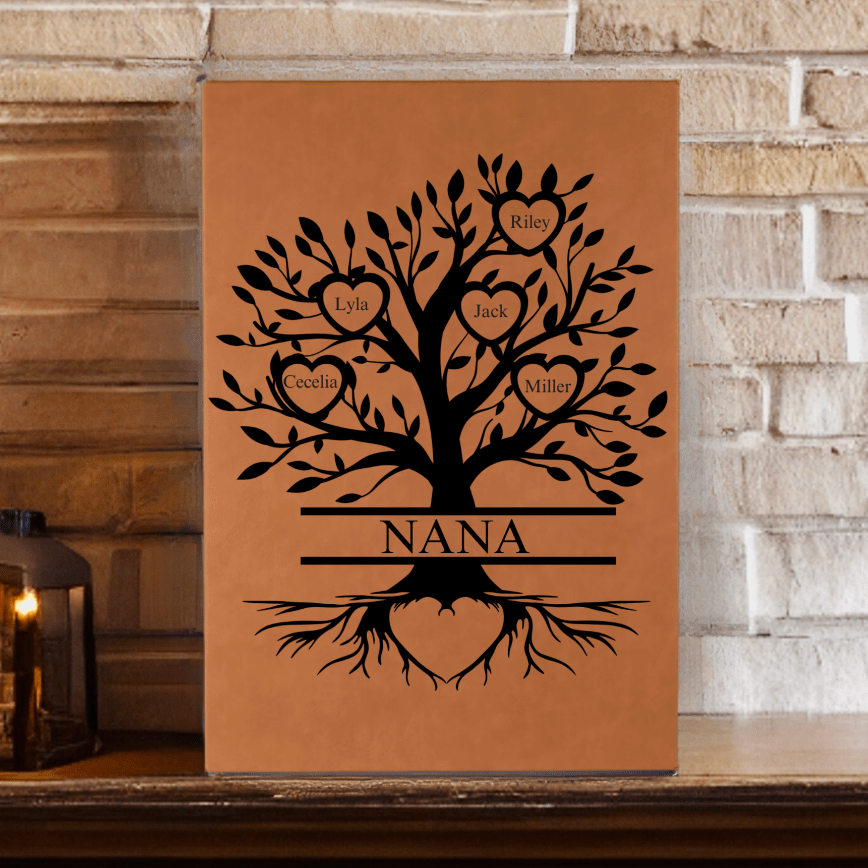 Personalized Custom Family Tree Sign for her, Customized Gifts for Women by Groovy Girl Gifts