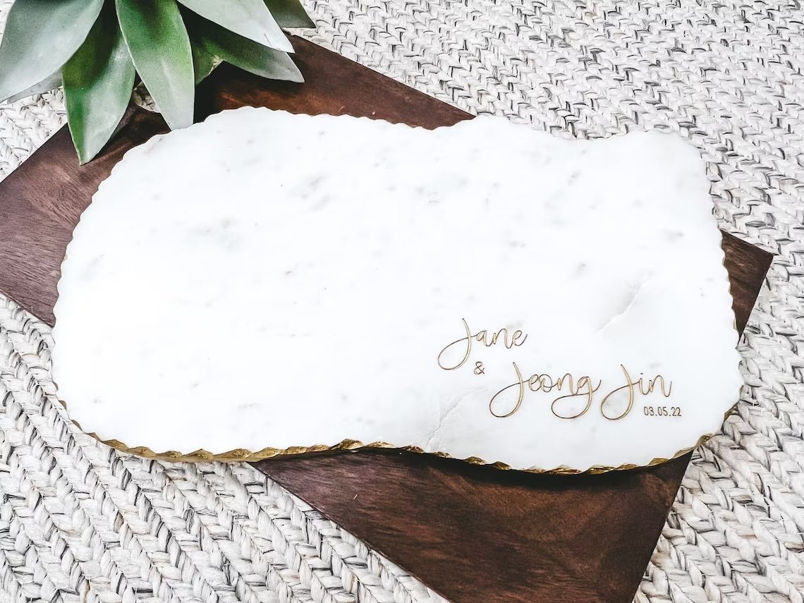 Personalized Marble Charcuterie Board