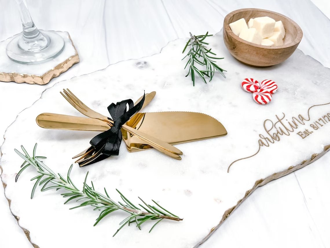 Personalized Marble Charcuterie Board