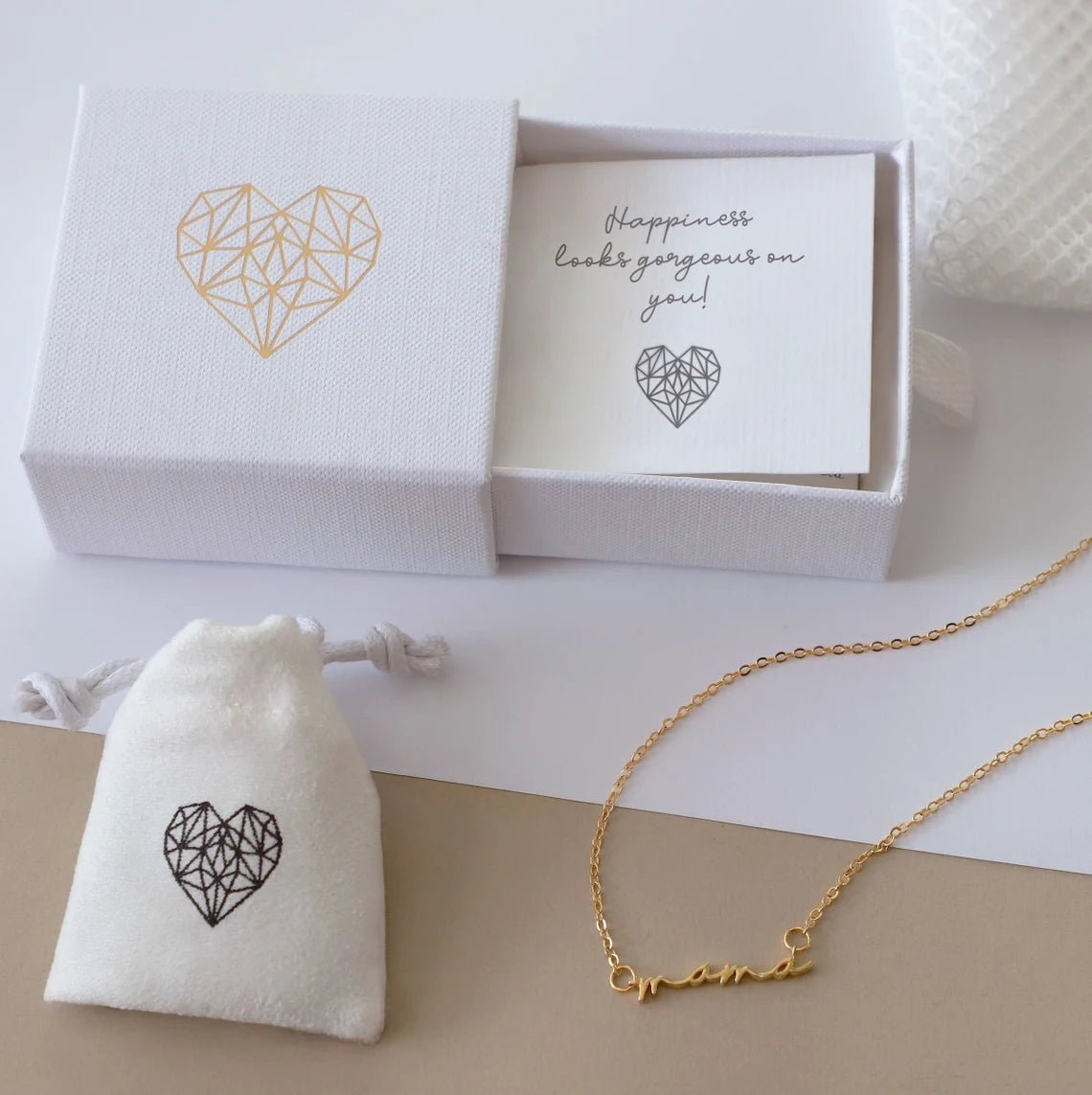 Personalized Elegant Personalized Heart Charm Necklace for her, Customized Gifts for Women by Groovy Girl Gifts