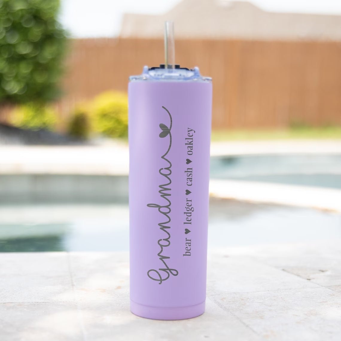 Personalized Personalized Kiddos Slim Tumbler for her, Customized Gifts for Women by Groovy Girl Gifts