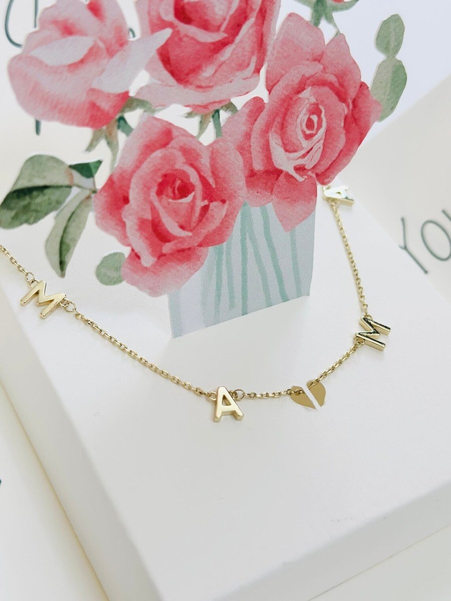 Personalized Mother's Eternal Love 14k Gold Necklace for her, Customized Gifts for Women by Groovy Girl Gifts