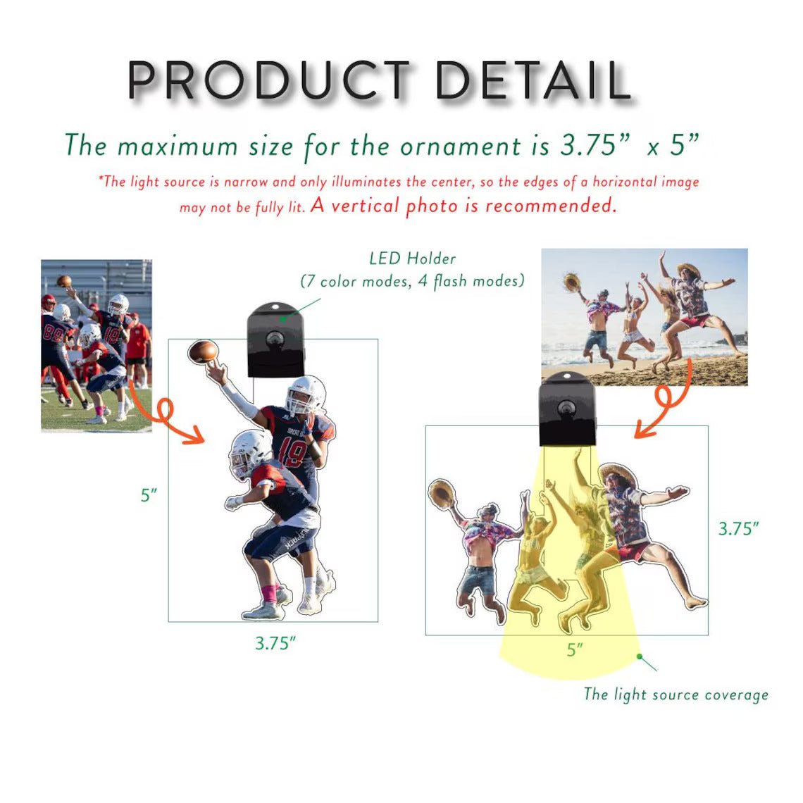 Personalized Custom Christmas Photo Ornament for her, Customized Gifts for Women by Groovy Girl Gifts