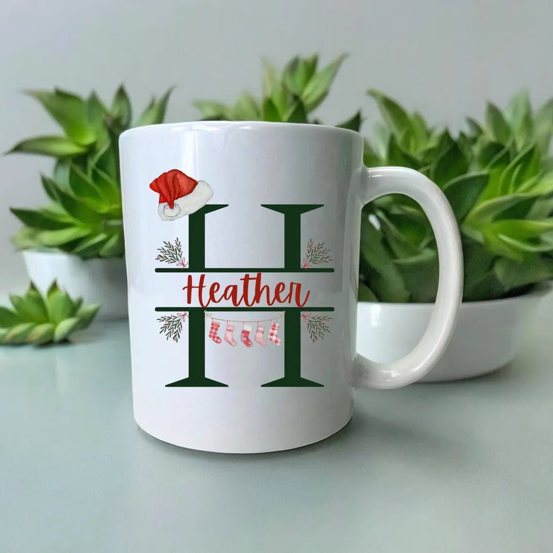 Personalized Custom Christmas Coffee Mug for her, Customized Gifts for Women by Groovy Girl Gifts
