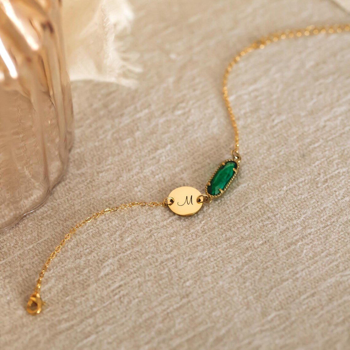 Personalized Custom Birthstone Personalized Bracelet for her, Customized Gifts for Women by Groovy Girl Gifts