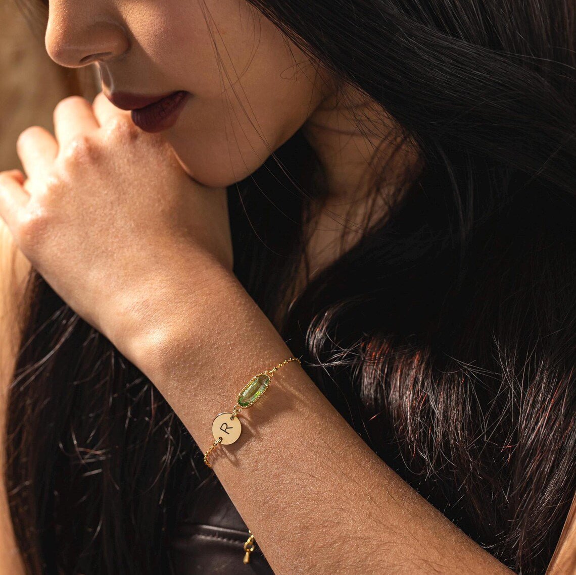 Personalized Custom Birthstone Personalized Bracelet for her, Customized Gifts for Women by Groovy Girl Gifts