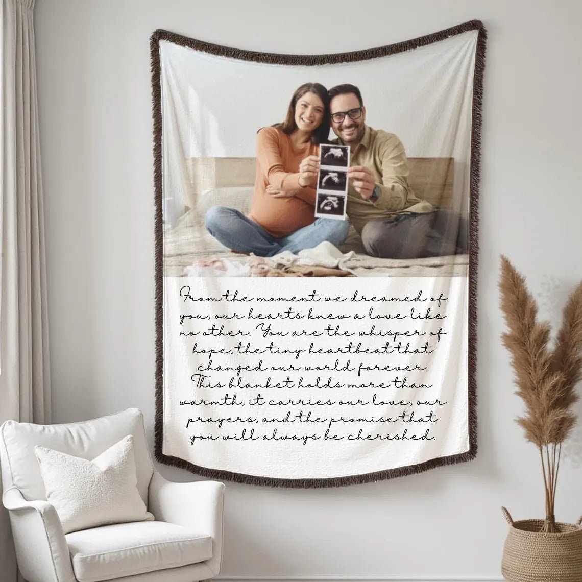 Personalized Picture Perfect Keepsake Blanket for her, Customized Gifts for Women by Groovy Girl Gifts