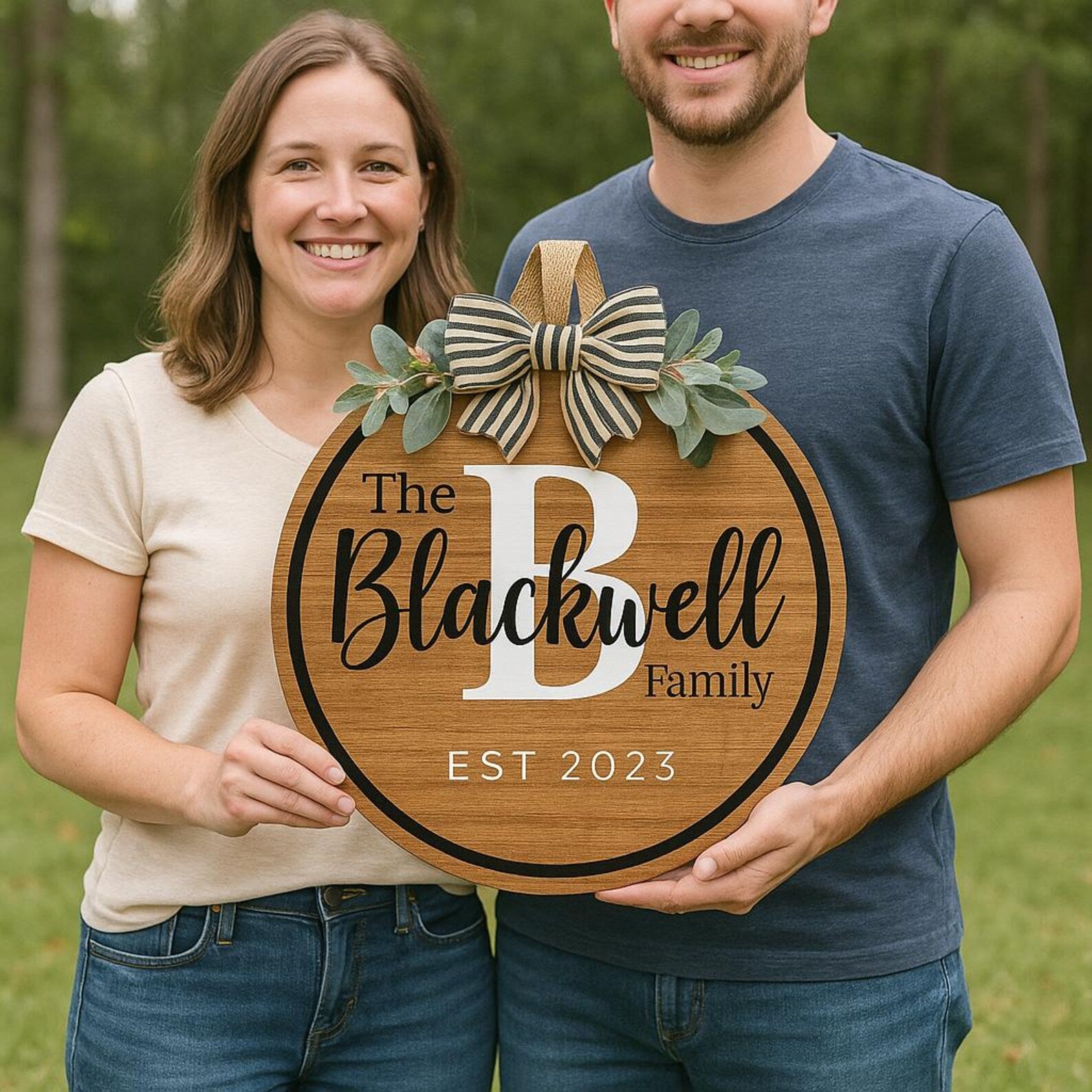 Personalized Rustic Welcome Sign