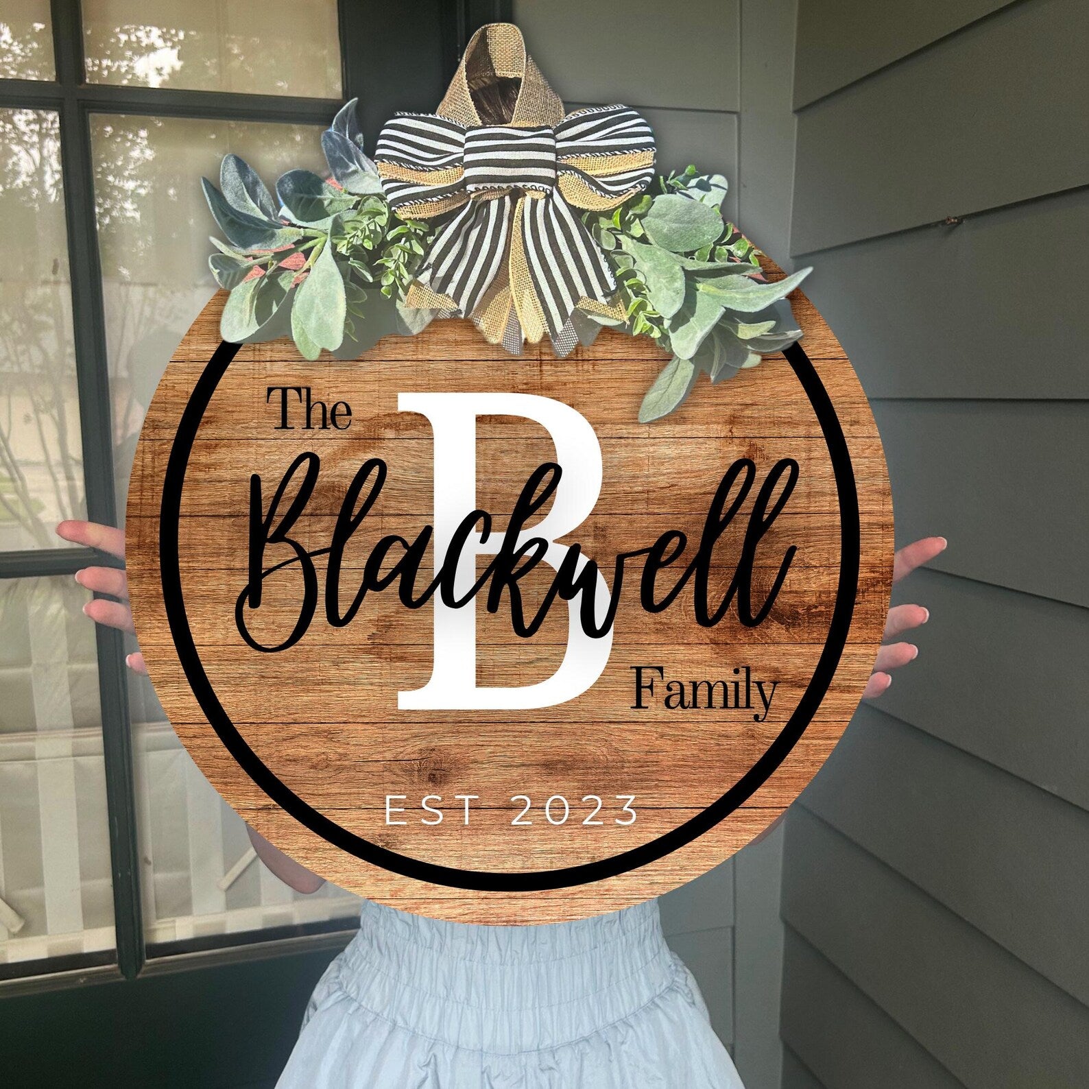 Personalized Rustic Welcome Sign