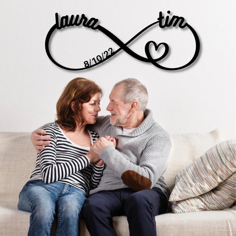 Personalized Love You To Infinity Sign for her, Customized Gifts for Women by Groovy Girl Gifts