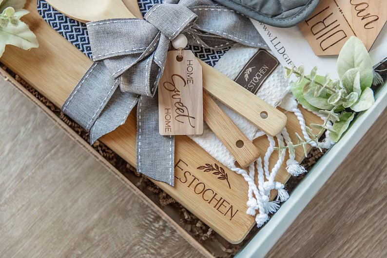 Personalized Wrapped In Love Gift Basket for her, Customized Gifts for Women by Groovy Girl Gifts