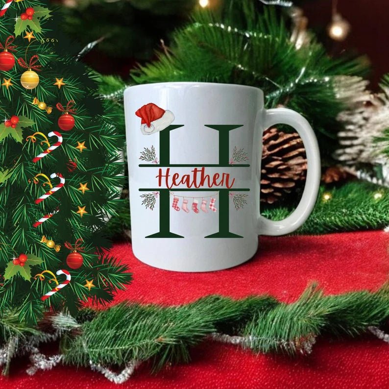 Personalized Custom Christmas Coffee Mug for her, Customized Gifts for Women by Groovy Girl Gifts