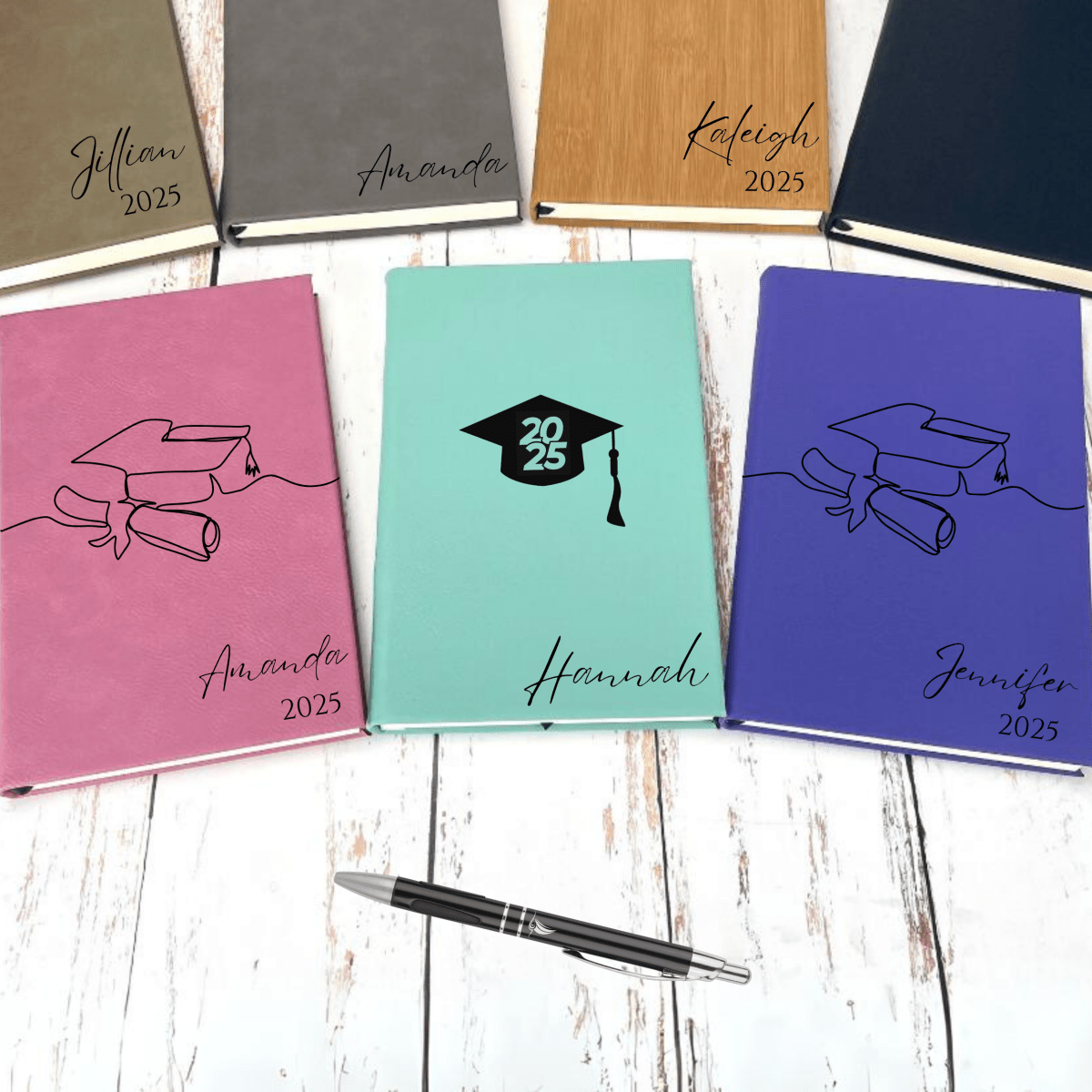 Personalized Custom Graduation Journal Set for her, Customized Gifts for Women by Groovy Girl Gifts