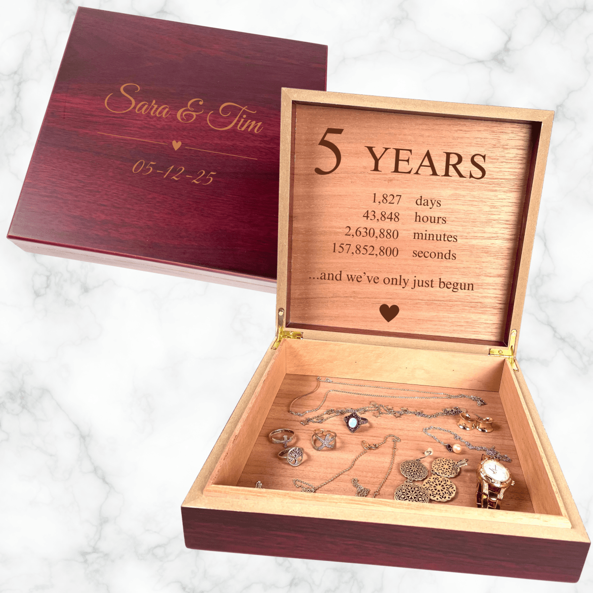 Personalized Personalized Keepsake Jewelry Box for her, Customized Gifts for Women by Groovy Girl Gifts