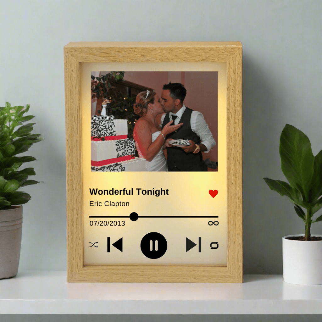 Personalized Light of Our Love Song Plaque for her, Customized Gifts for Women by Groovy Girl Gifts