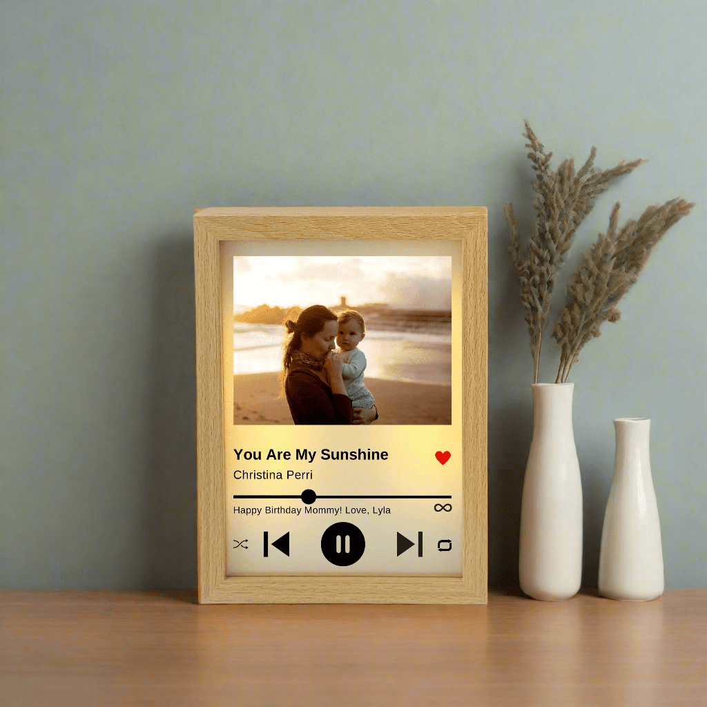 Personalized Birthday Melodies Memory Frame for her, Customized Gifts for Women by Groovy Girl Gifts