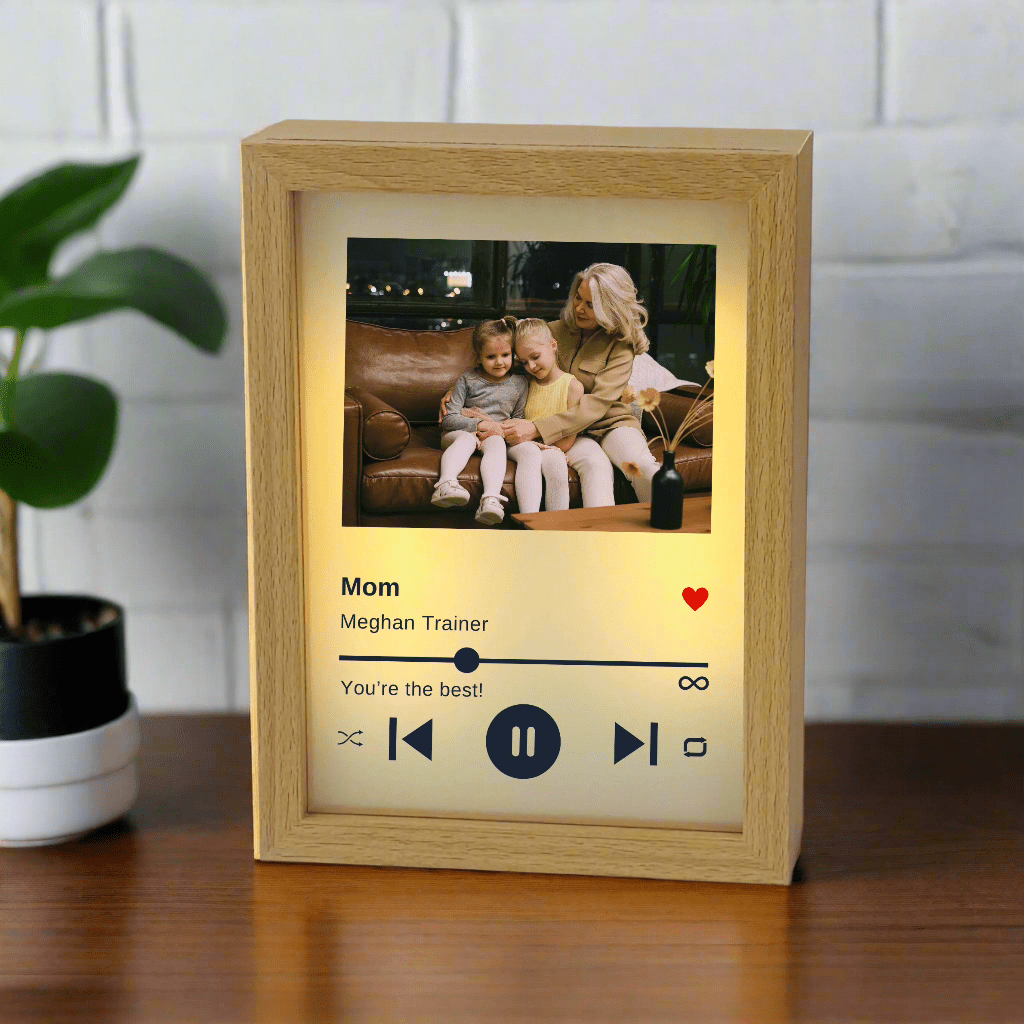 Personalized Birthday Melodies Memory Frame for her, Customized Gifts for Women by Groovy Girl Gifts