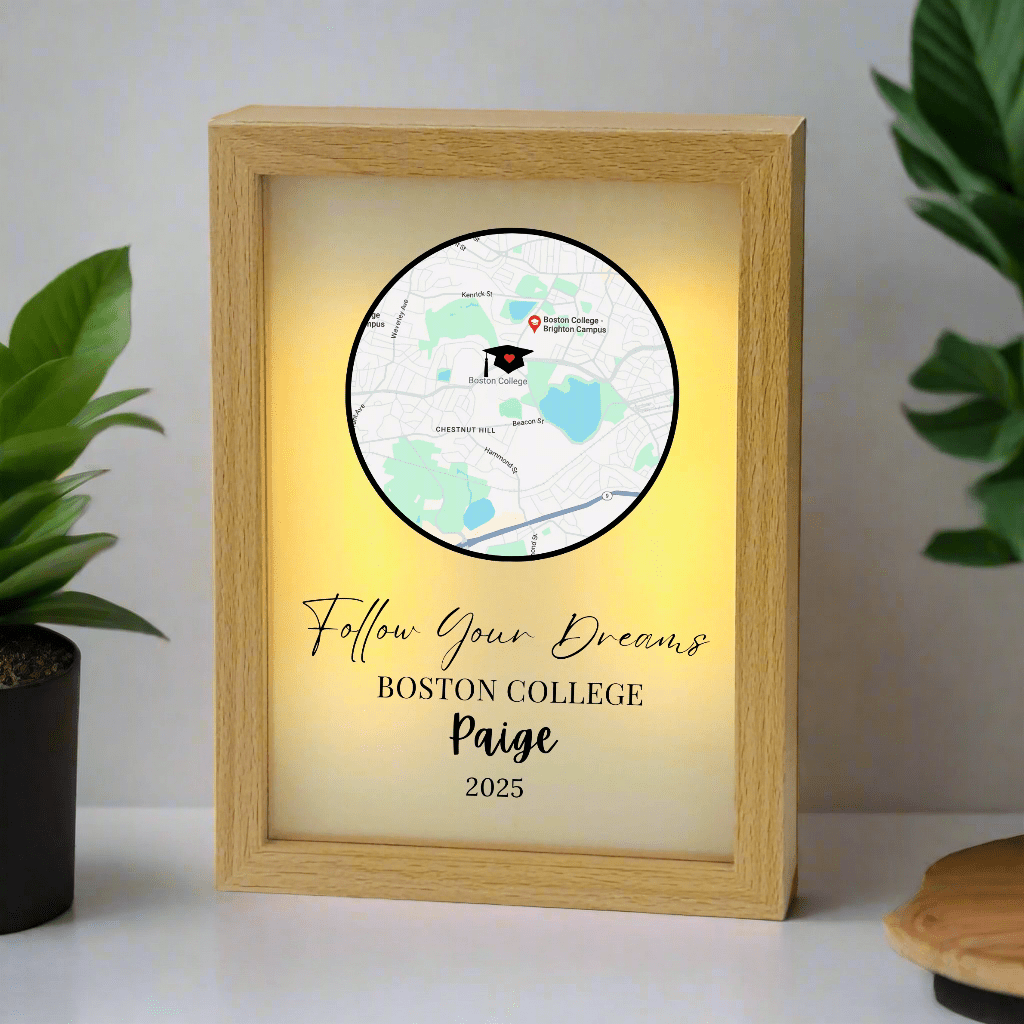 Personalized Follow Your Dreams Graduation Frame for her, Customized Gifts for Women by Groovy Girl Gifts