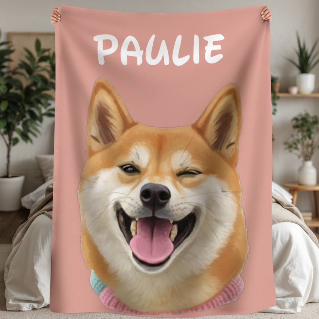 Custom Pet Sherpa Blanket