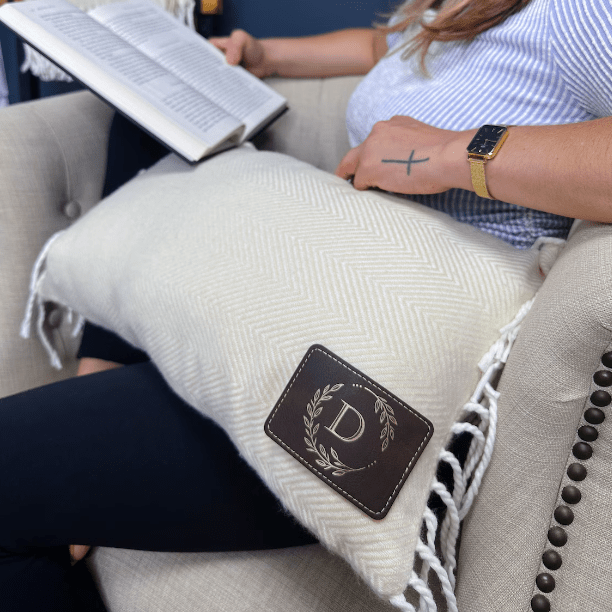 Personalized Farmhouse Monogram Throw Blanket for her, Customized Gifts for Women by Groovy Girl Gifts