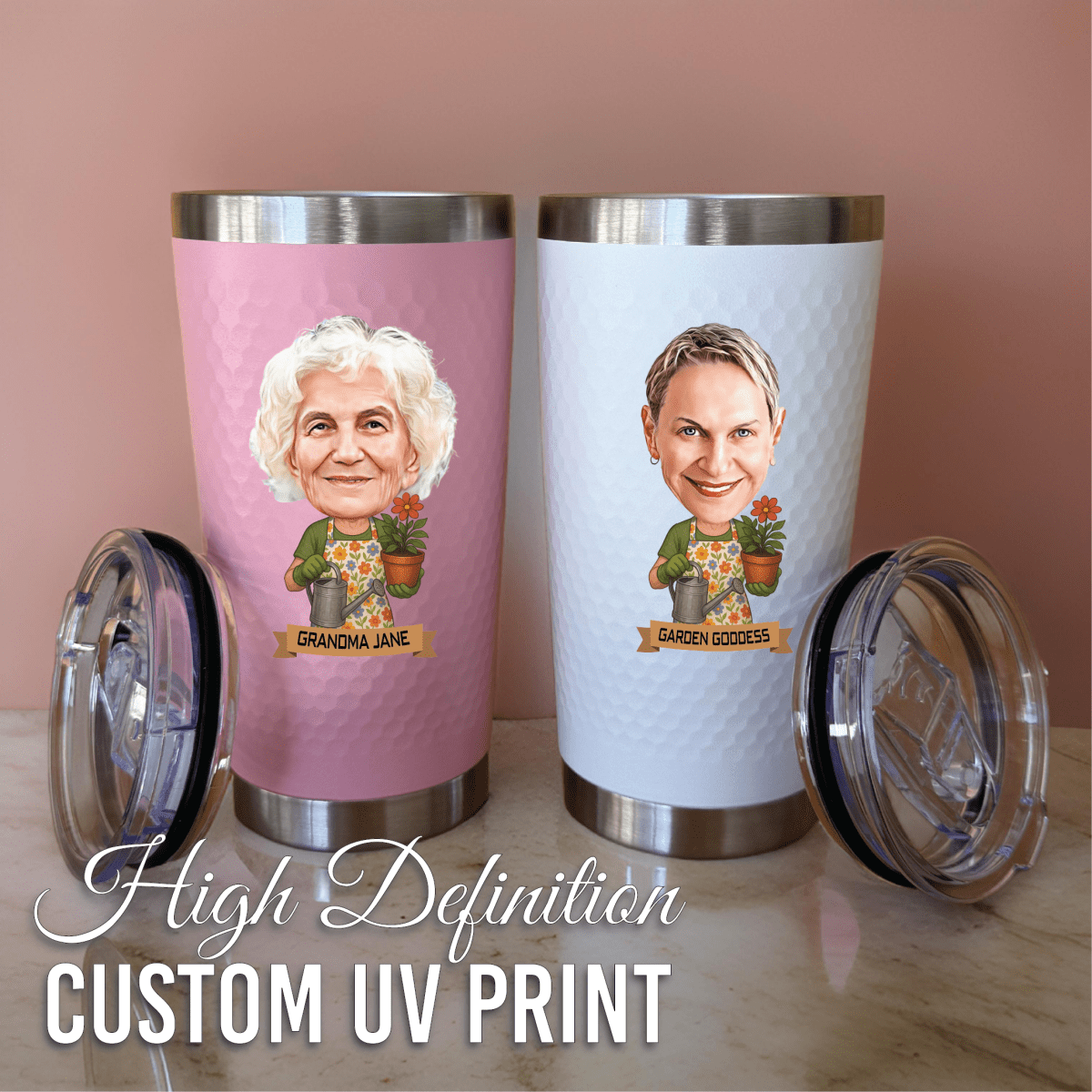 Personalized Garden Goddess Tumbler for her, Customized Gifts for Women by Groovy Girl Gifts