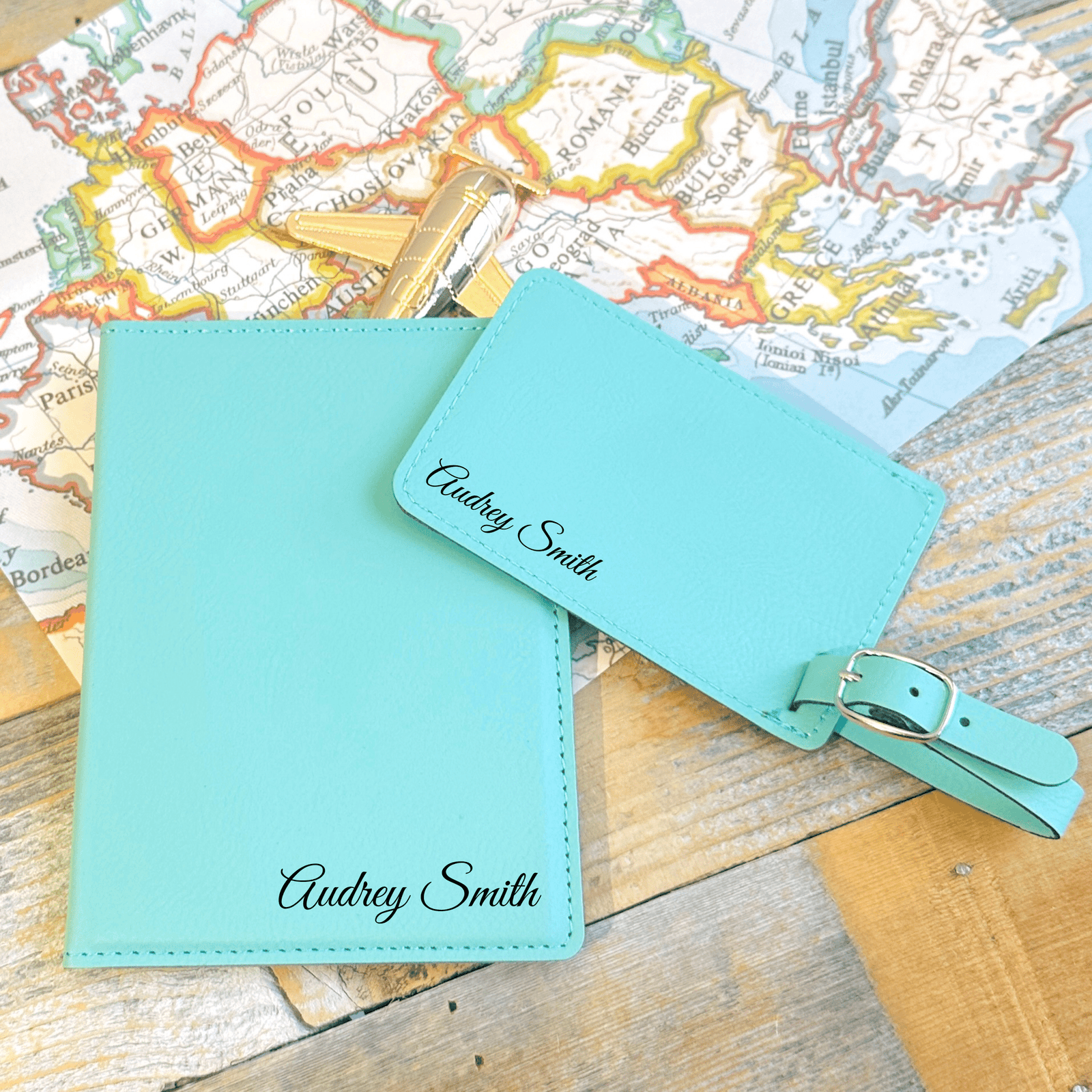 Personalized Travel Partners For Life Set for her, Customized Gifts for Women by Groovy Girl Gifts