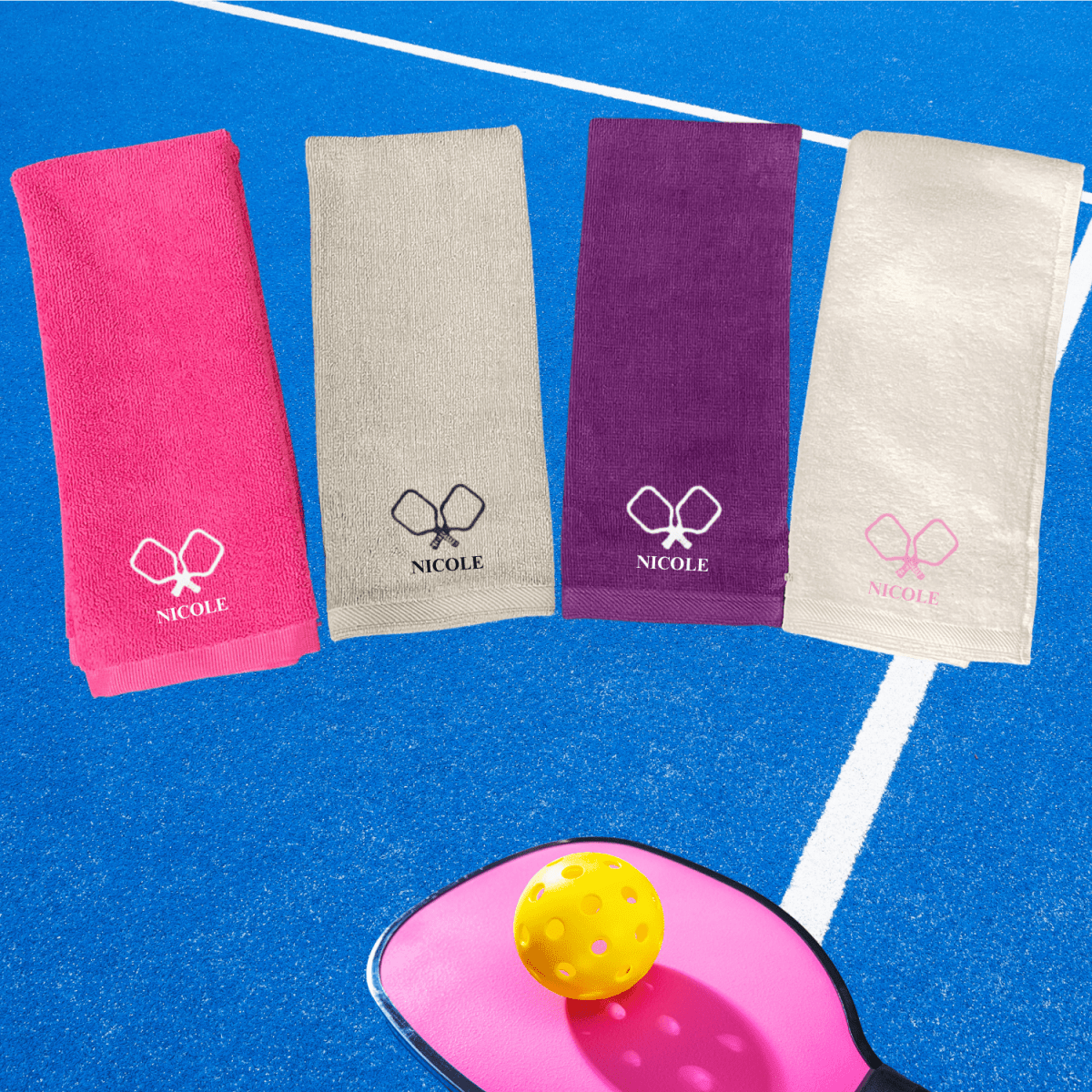 Personalized Pickleball Queen Towel for her, Customized Gifts for Women by Groovy Girl Gifts