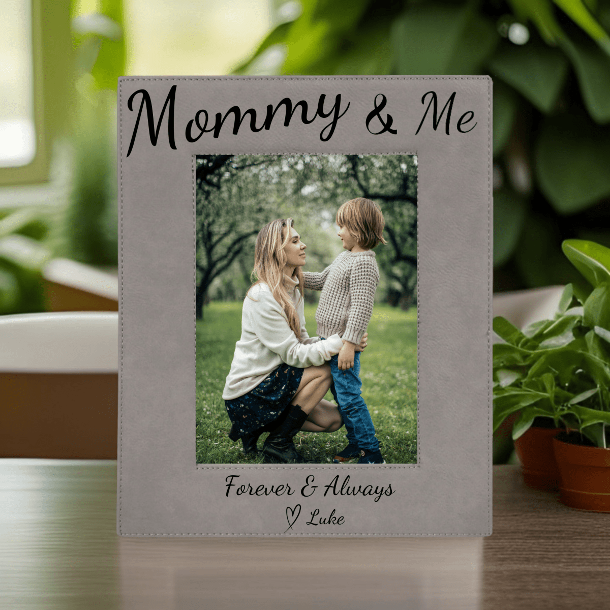 Personalized Heartfelt Memory Leather Frame for her, Customized Gifts for Women by Groovy Girl Gifts