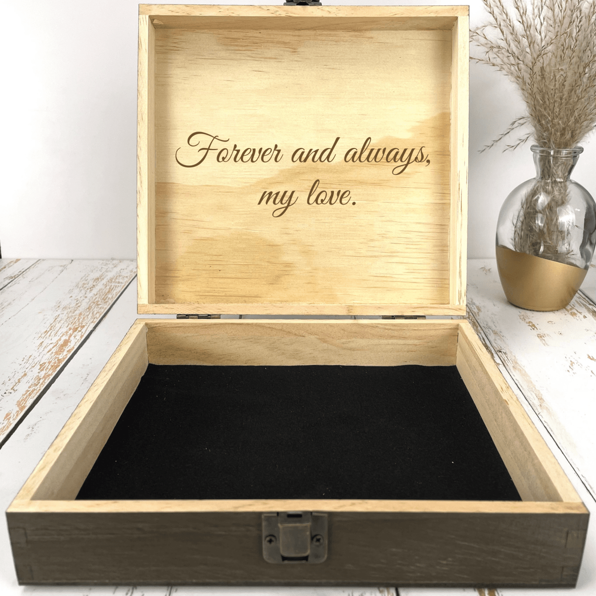 Personalized Anniversary Treasures Keepsake Box for her, Customized Gifts for Women by Groovy Girl Gifts