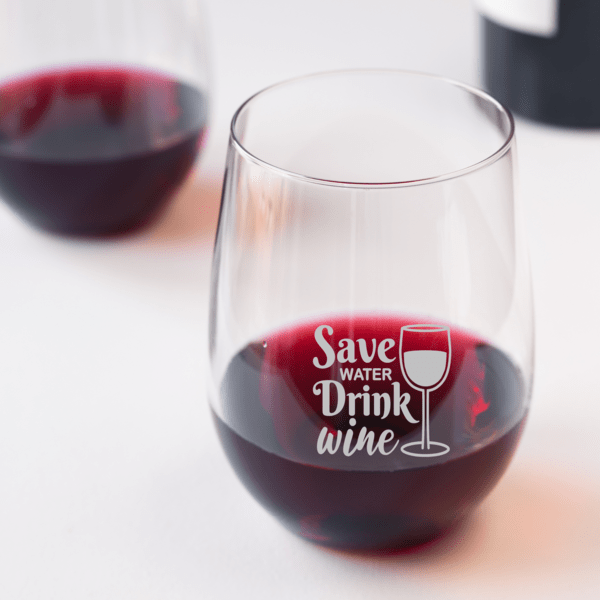 Personalized Chic Stemless Wine Glass for her, Customized Gifts for Women by Groovy Girl Gifts