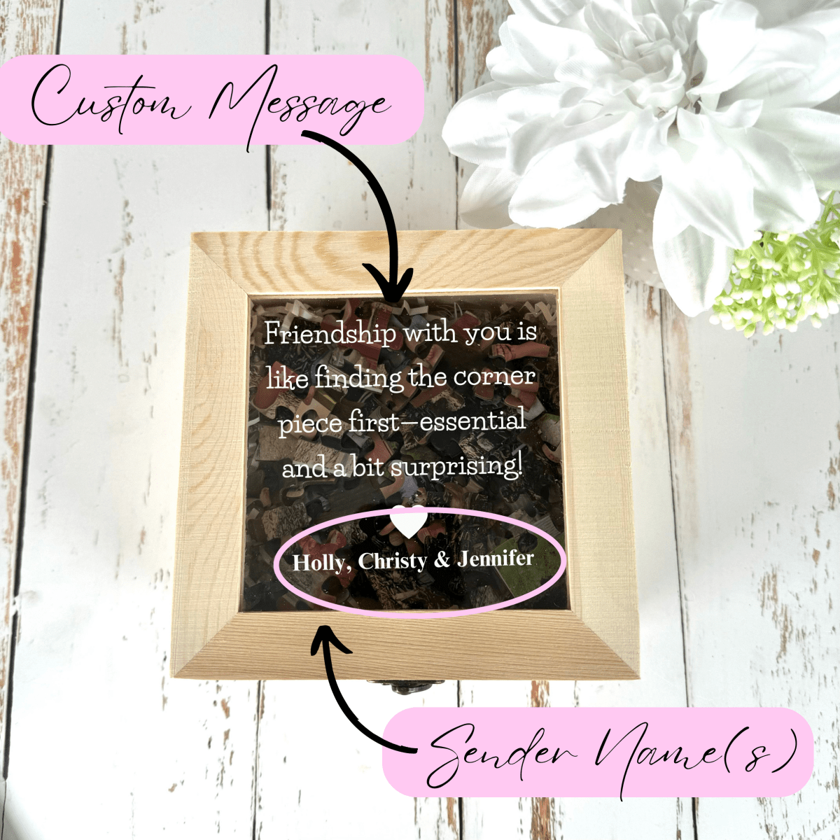 Personalized Cherished Memories Puzzle for her, Customized Gifts for Women by Groovy Girl Gifts